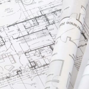 Architect rolls and plans.architectural plan,technical project drawing