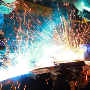 The working in Welding skill up use in product part automotiv